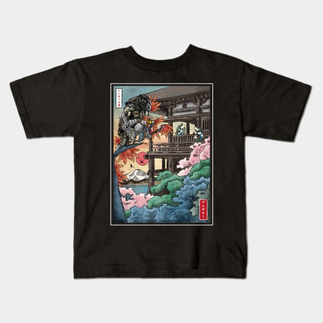 Trophy hunter in Japan Kids T-Shirt by DrMonekers